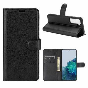 Samsung Galaxy S21 Ultra Tasche Handy Hlle Schutz-Cover Flip-Case mit Kartenfach Schwarz