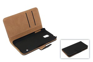 Schutzhlle Handytasche (Flip Quer) Wallet fr Handy Sony Xperia M5 Schwarz