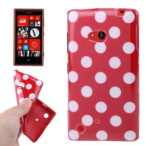 Schutzhlle TPU Case fr Handy Nokia Lumia 720 Rot / Wei