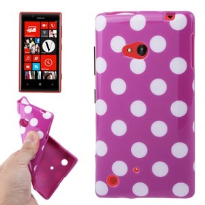 Schutzhlle TPU Case fr Handy Nokia Lumia 720 Lila / Wei