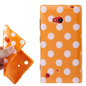Schutzhlle TPU Case fr Handy Nokia Lumia 720 Orange / Wei