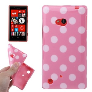 Schutzhlle TPU Case fr Handy Nokia Lumia 720 Pink / Wei