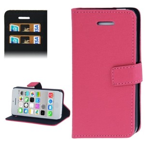 Handyhlle (Flip Quer) fr Handy Apple iPhone 5C Pink / Magenta