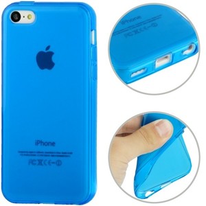 Schutzh�lle TPU Case f�r Handy Apple iPhone 5C Blau