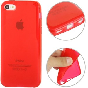 Schutzh�lle TPU Case f�r Handy Apple iPhone 5C Rot