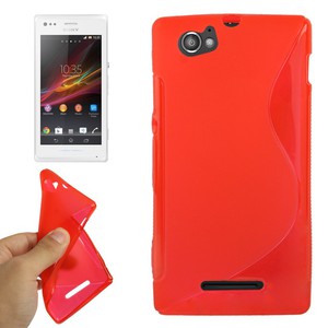 Handyhlle TPU-Schutzhlle fr Sony Xperia M C1904 C1905 rot