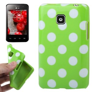 Schutzh�lle TPU Punkte Case f�r Handy LG Optimus L3 II / E430