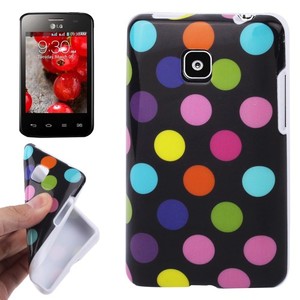 Schutzh�lle TPU Punkte Case f�r Handy LG Optimus L3 II / E430