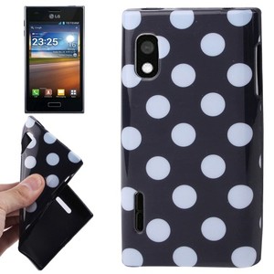 Schutzh�lle TPU Punkte Case f�r Handy LG Optimus L5 / E610