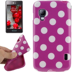 Schutzh�lle TPU Punkte Case f�r Handy LG Optimus L5 II / E455