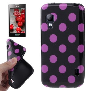 Schutzh�lle TPU Punkte Case f�r Handy LG Optimus L5 II / E455