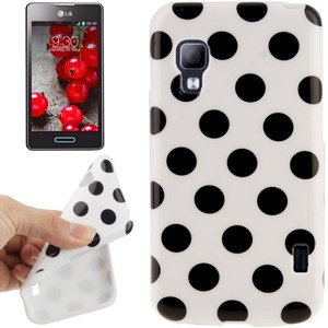 Schutzh�lle TPU Punkte Case f�r Handy LG Optimus L5 II / E455