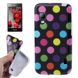 Schutzh�lle TPU Punkte Case f�r Handy LG Optimus L5 II / E455
