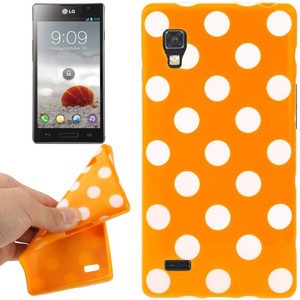 Schutzh�lle TPU Punkte Case f�r Handy LG Optimus L9 / P760 orange