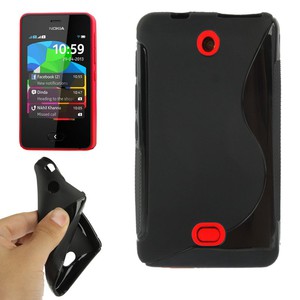 Handyh�lle Schutz TPU f�r Handy Nokia Asha 501 schwarz
