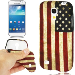 Hlle Retro USA Flagge TPU Tasche fr Samsung Galaxy S4 mini i9190