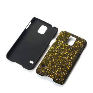Handy H�lle Schutz Case Bumper Schale f�r Samsung Galaxy S5 / S5 Neo 3D Sterne Gelb