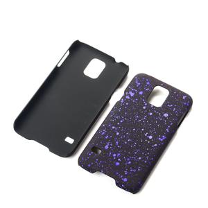 Handy H�lle Schutz Case Bumper Schale f�r Samsung Galaxy S5 / S5 Neo 3D Sterne Lila