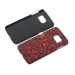 Handy H�lle Schutz Case Bumper Schale f�r Samsung Galaxy S6 Edge 3D Sterne Rot