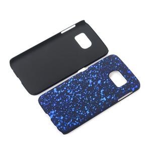 Handy H�lle Schutz Case Bumper Schale f�r Samsung Galaxy S6 Edge 3D Sterne Blau