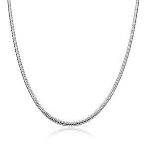 Schlangenkette 0,9 mm Herren Damen Edelstahlkette Halskette Silber 30-70 cm lang