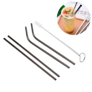 Edelstahl Strohhalme 4er Pack