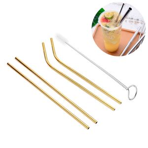 Edelstahl Strohhalme 4er Pack