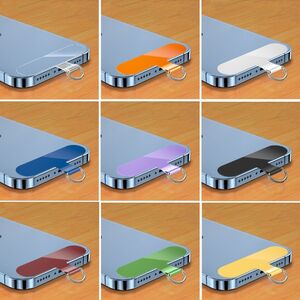 5pcs 0.6mm Mobile Phone Lanyard Clip Phone Case Anti-lost Fixed Sticker(Yellow)