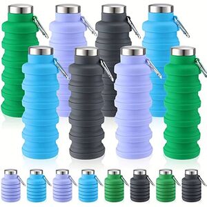 500ml Silikon Wasserbecher faltbar auslaufsicherer Sport Trinkflasche BPA Frei