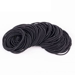 100x Haargummi Haarband Bunt Zopfgummi Haargummis St�ck schwarz elastisch Damen