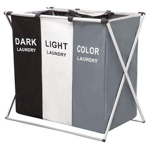 3 F�cher W�schekorb W�schesammler W�schesortierer Faltbar