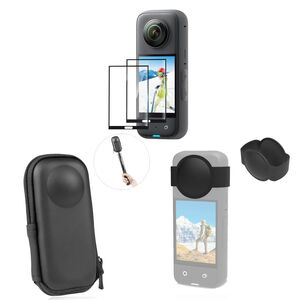 Kamera Schutz H�lle Set f�r Insta360 X3 Linse Case Cover Silikon Tasche Folie