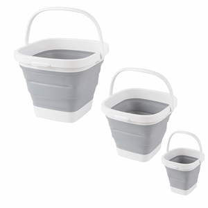 3er Set Faltbarer Eimer Eckig