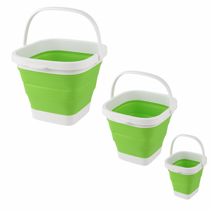 3er Set Faltbarer Eimer Eckig