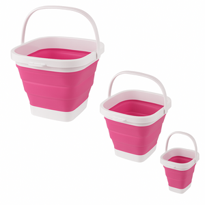 3er Set Faltbarer Eimer Eckig