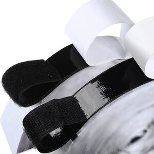 Klettband extra stark selbstklebend Haken Schlaufen Klettverschluss 25 mm / 5 m