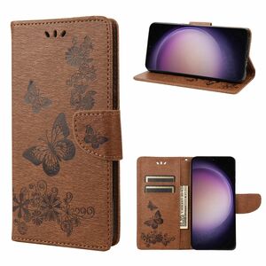 Elegante Schmetterlingspr�gung Kunstleder-Flip-H�lle f�r Samsung Galaxy S23 Serie - Schutz und Stil
