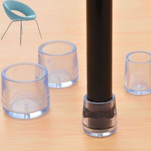 4-er Set Stuhlbeinkappen in Rohrform, 21mm Innendurchmesser - Schtzen Sie Ihre Bden und reduzieren Sie Lrm