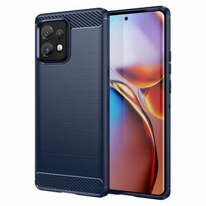 Motorola Moto X40 H�lle - Carbonfaser-Optik, Geb�rstete Textur, Sto�festes TPU Schutzcase