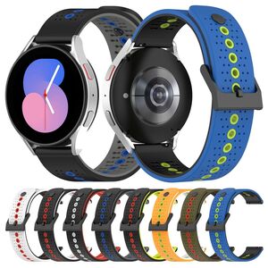 Silikon Armband 20mm Uhrenarmband f�r Samsung Galaxy Watch 4 5 Classic Pro Loop