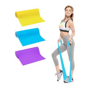 Elastische Fitnessbnder Set mit 3 Widerstandsstufen fr Flexibilittstraining und Stretching 150 x 15 cm