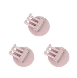 20pcs 3 Hooks Rotatable Hook Kitchen Bathroom Paste Wall Hook(Yellow)