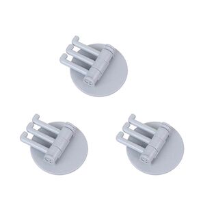 20pcs 3 Hooks Rotatable Hook Kitchen Bathroom Paste Wall Hook(Yellow)