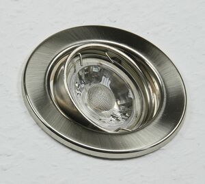 Decken-Einbaustrahler SR90 chrom-matt schwenkbar,  88mm, f�r 50mm Lampen