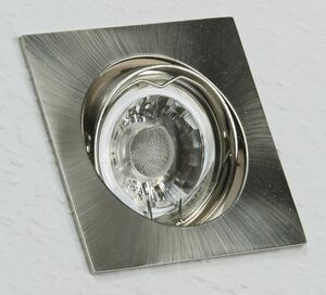 Decken-Einbaustrahler SE80 chrom-matt schwenkbar, 80x80mm, f�r 50mm Lampen