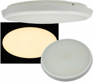 LED Deckenleuchte SALAO 22 WW IP54, 22W, 2000lm, 3000K, HF-Bewegungsm.