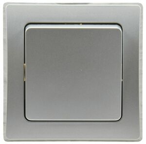 DELPHI Wechsel-Schalter 250V~/ 10A, inkl. Rahmen, UP, silber