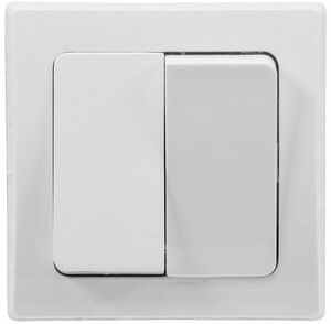 DELPHI Serien-Schalter 2-fach 250V~/ 10A, inkl. Rahmen, UP, wei