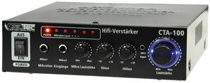 HiFi-Verstrker CTA-100 100W, schwarz 1x Line In, Betrieb 12V o. 230V