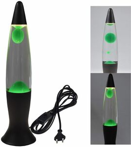 Lavalampe CTL-BLEEN 40cm Wasser: Klar, Wachs: Grn, Body: Schwarz